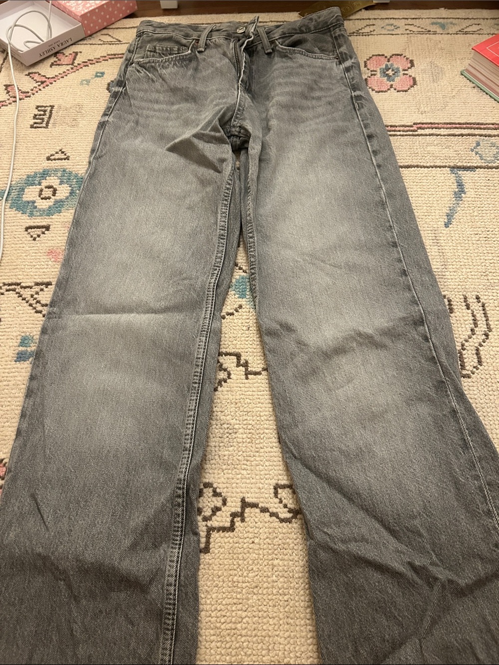 Classic women’s  Gray Straight-Leg Jeans - Casual Everyday Wear